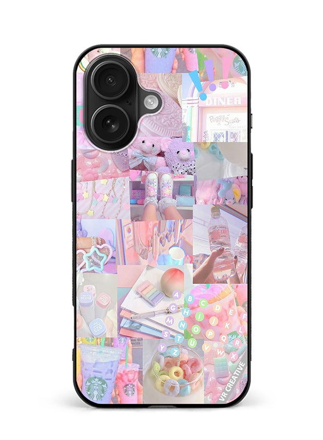 VR CREATIVE Protective Case Cover For Apple iPhone 16 Cute Collage Design Multicolour
