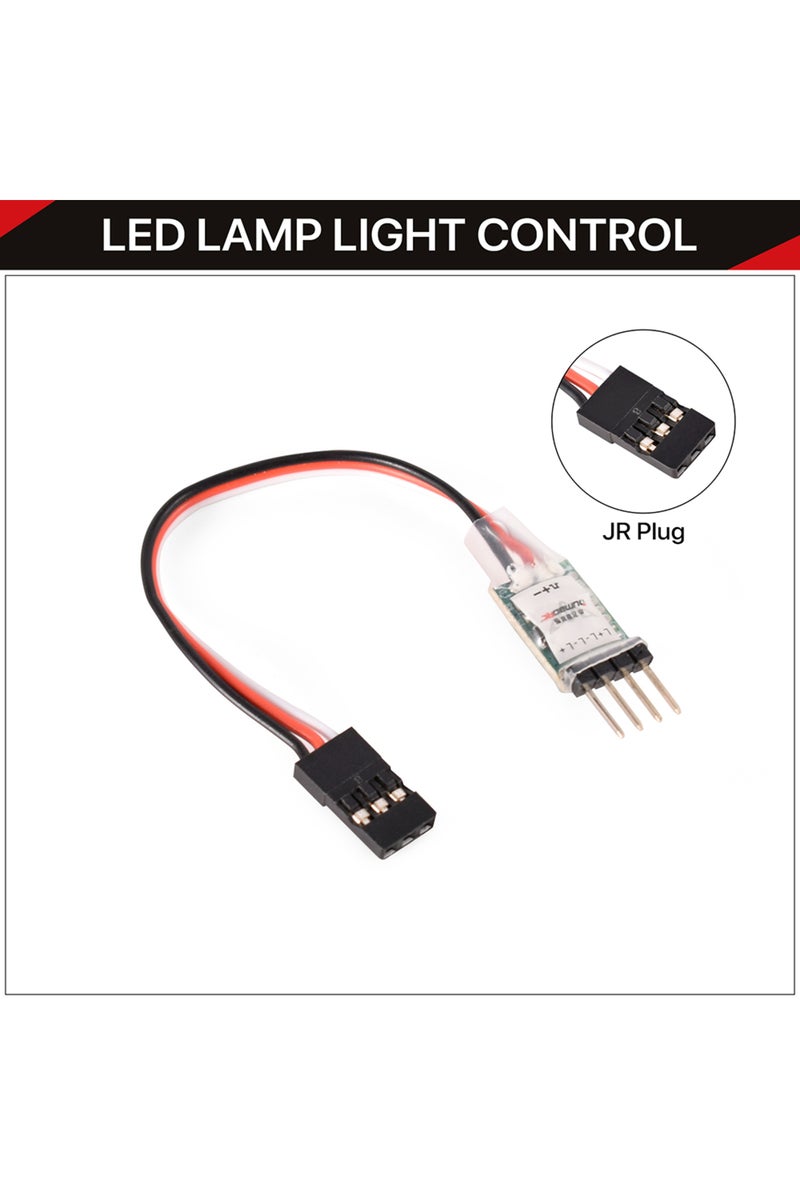 نظام لوحة مفاتيح LED للتحكم في إضاءة سيارات التحكم عن بعد (RC) من نوع JR plug DUMBORC، تشغيل/إيقاف 3 قنوات.