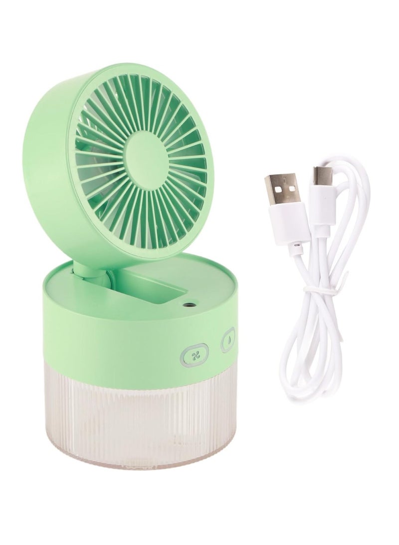 DIGI CORE Mini Desk Misting Fan With 3 Speed Wind Portable Air Humidifier Cooling Fan USB Rechargeable Adjustable Foldable Table Fan Water Tank For Travel Outdoor Home Office Desk Fan - Image 4