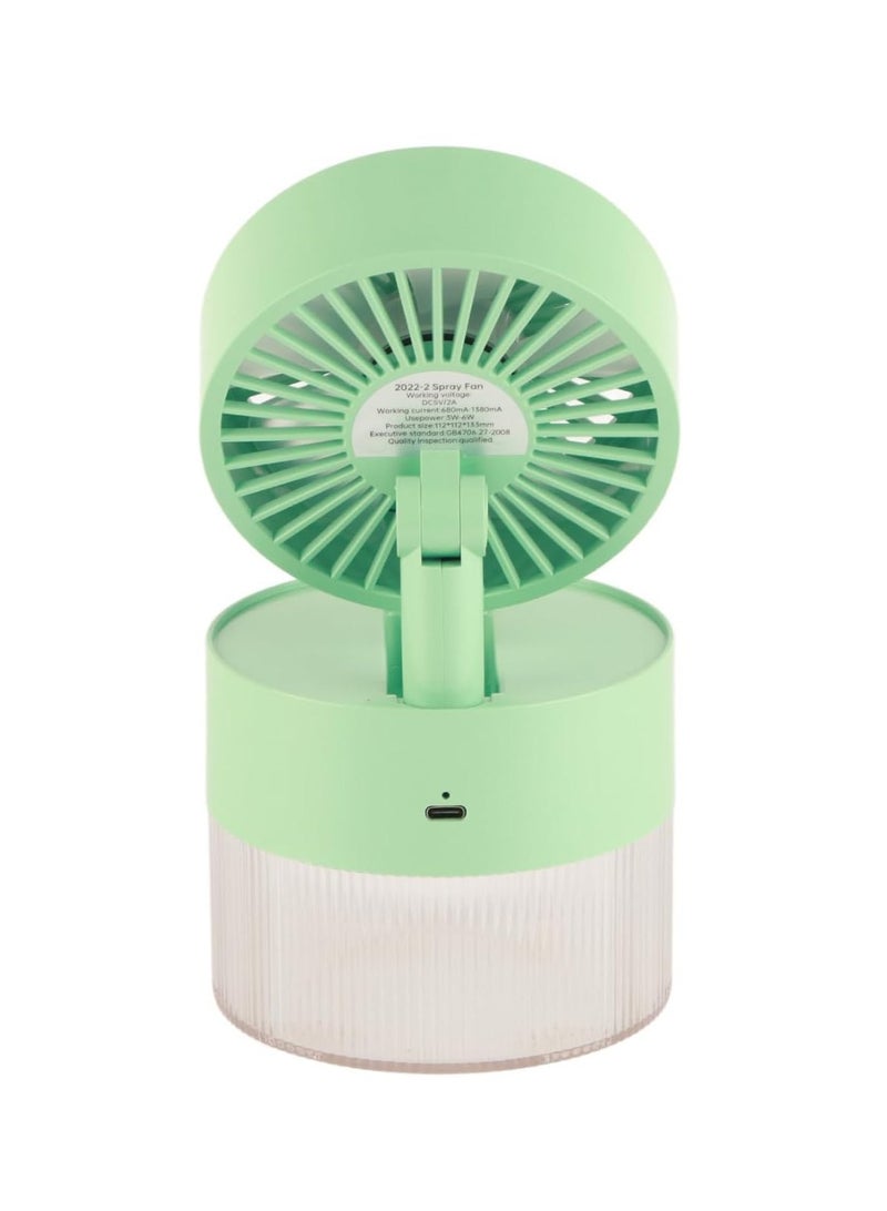DIGI CORE Mini Desk Misting Fan With 3 Speed Wind Portable Air Humidifier Cooling Fan USB Rechargeable Adjustable Foldable Table Fan Water Tank For Travel Outdoor Home Office Desk Fan - Image 5