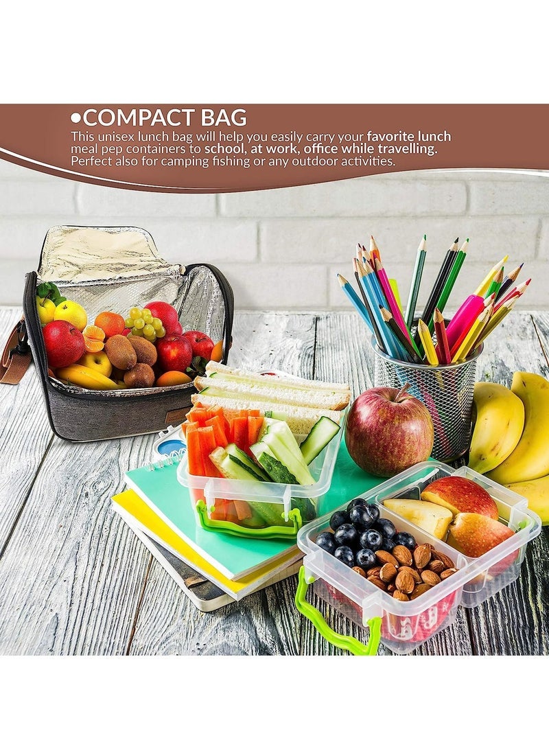 Captaintech Insulated Lunch Bag Cooler Shoulder Thermal Tote Bag for Men Women Portable Indoor Outdoor Lunch Box Bag - Image 3