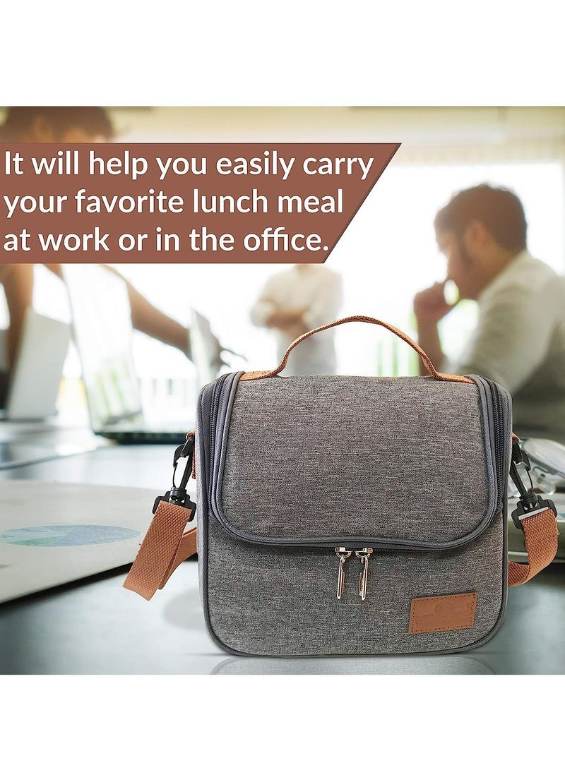 Captaintech Insulated Lunch Bag Cooler Shoulder Thermal Tote Bag for Men Women Portable Indoor Outdoor Lunch Box Bag - Image 4