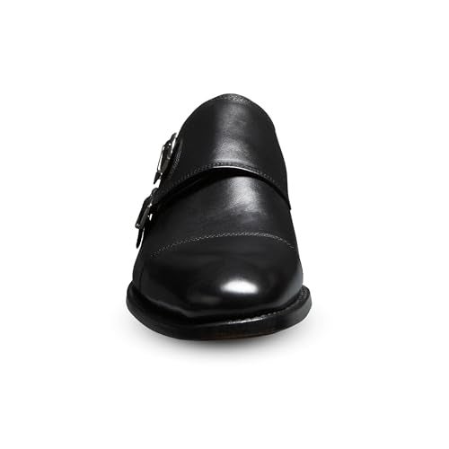 Allen Edmonds Mens Pierce Monk Strap Oxford Oxford Black Leather 10 D - Image 2