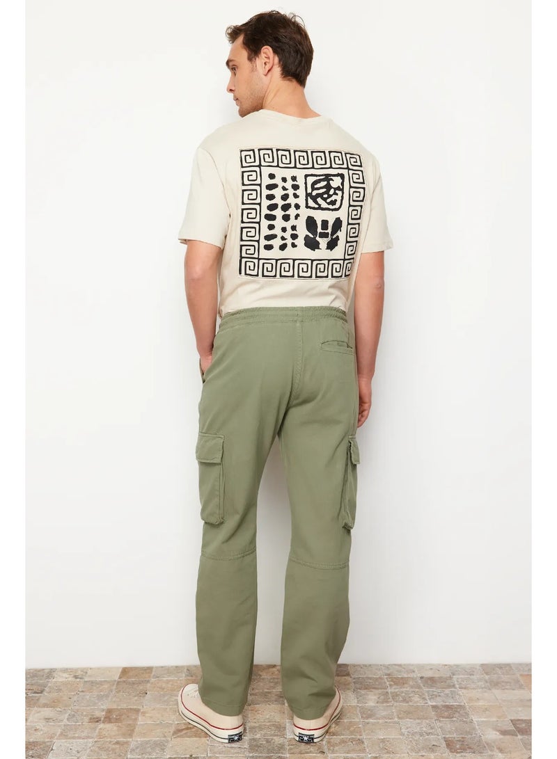 trendyol Light Khaki Unisex Regular Fit Cargo Pocket Trousers TMNSS24PL00003 - Image 2