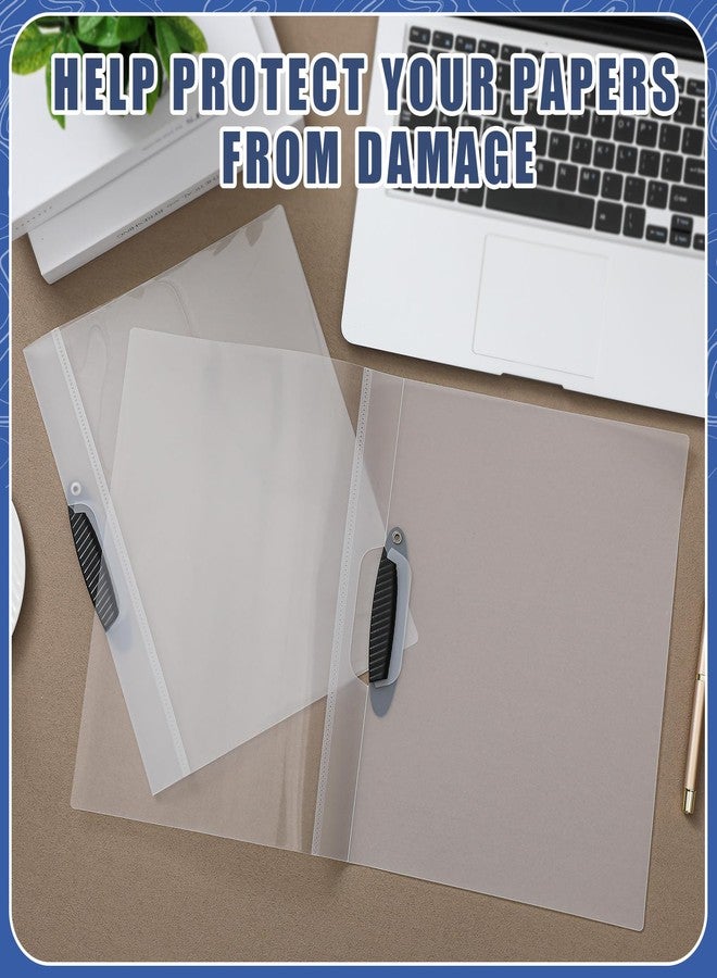 تيلينغ مجموعة من 24 غلاف تقرير شفاف مع شريط منزلق ومشبك، مجلدات عرض، مجلدات سيرة ذاتية للفصول الدراسية، ملفات العمل، مستندات، مكتب المدرسة، 9.4 × 11.8 بوصة (شفاف) - Image 4