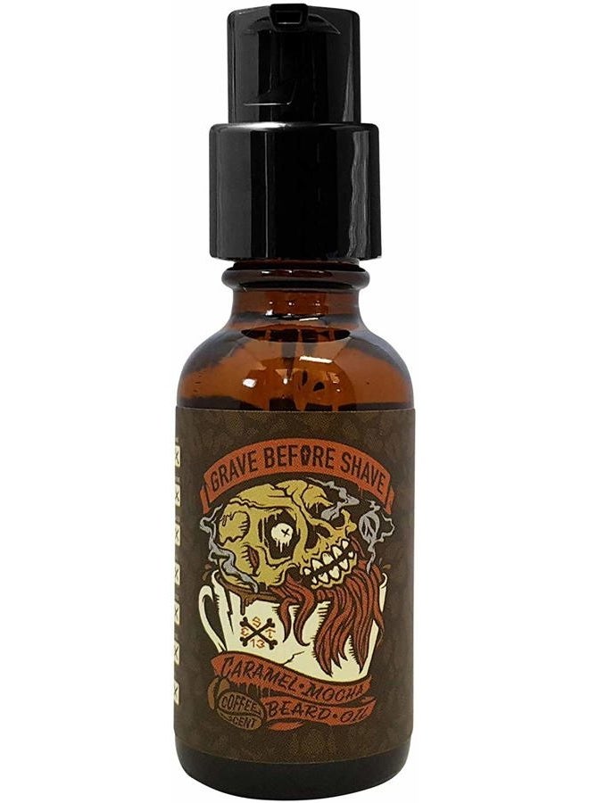 GRAVE BEFORE SHAVE ™ Caramel Mocha Blend Beard Oil (Caramel Mocha Coffee scent) - Image 4