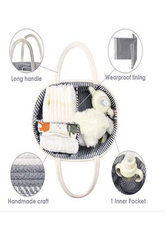 HomarKet Baby Diaper Caddy Organizer Cotton Rope Nursery Storage Bin  - Image 4