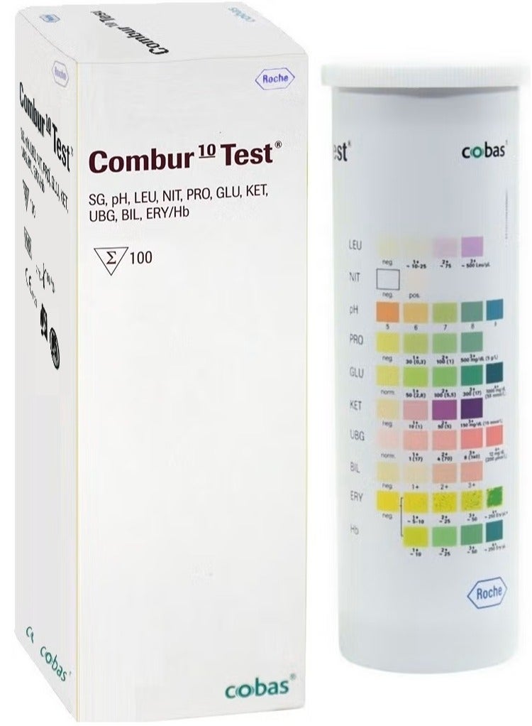 كوباس  مجموعة من 100 شرائط اختبار الكيتونات في اليورين - Image 1