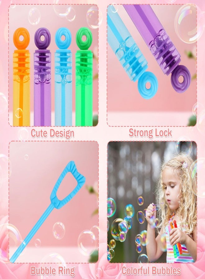 LOAVER 40 Pcs Mini Bubble Wands Bulk for Kids,8 Colors Circle Assorted Bubble Sticks for Summer Outdoor Birthday Party Gifts Beach Toys Goodie Bag Fillers Class Rewards - Image 3