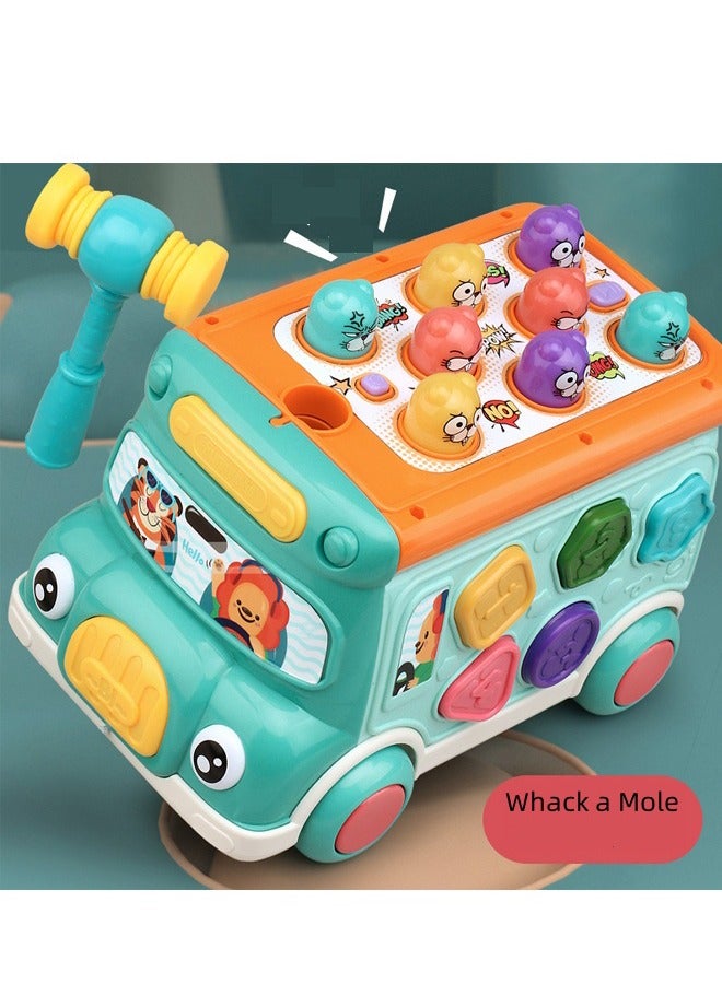 QINGYAN Pounding Toys for Toddlers Educational Toy Pull Along Bus Gopher Toy for Boys Girls Birthday Gift - Image 5