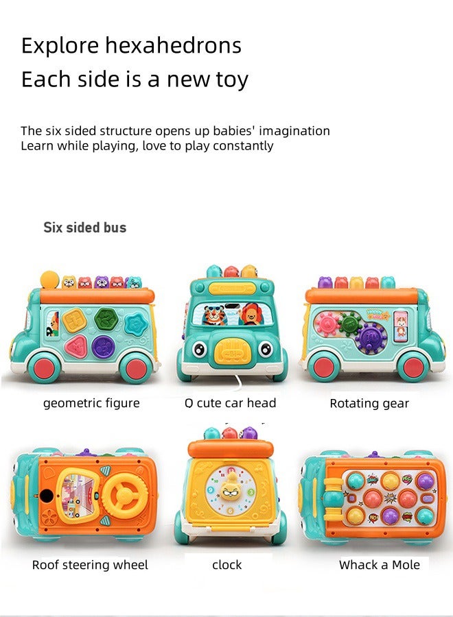 QINGYAN Pounding Toys for Toddlers Educational Toy Pull Along Bus Gopher Toy for Boys Girls Birthday Gift - Image 4