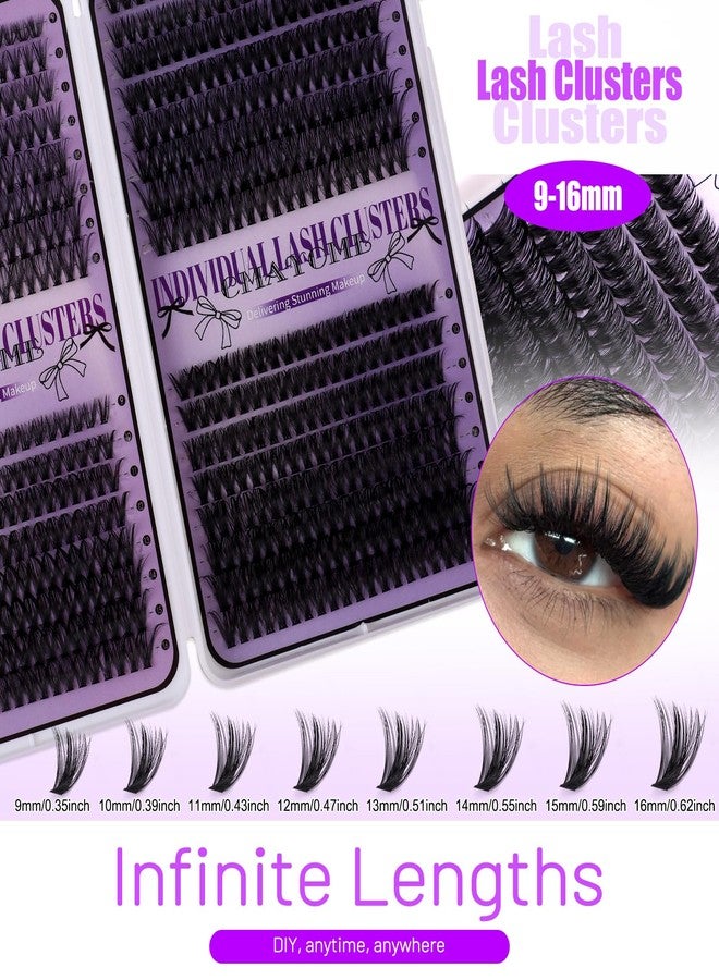 CMAYOME Lash Clusters Kit, 30D 40D 50D 60D Lash Extension Kit with Lash Bond and Seal, 640Pcs Eyelash Clusters with Lash Tweezers, Lash Remover and Eyelash Brush - Image 2