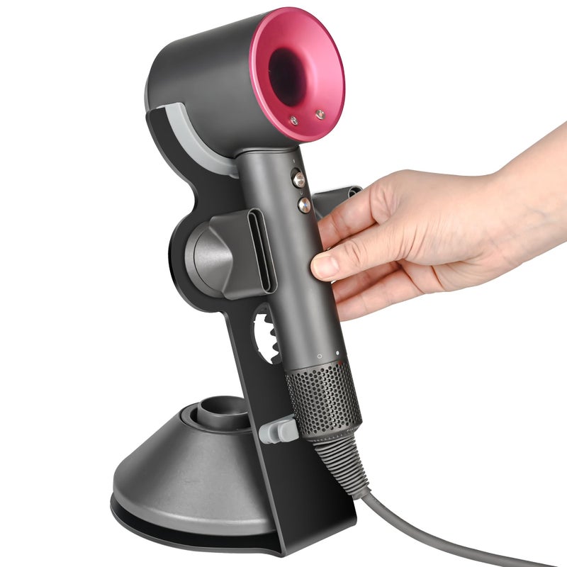 YCHF Supersonic Hair Dryer Holder for Dysonblow dryer holderHair Dryer Holder for Dyson SupersonicAluminum Alloy Bracket Bathroom OrganizerSize 275cm x14cm x 164cm Black