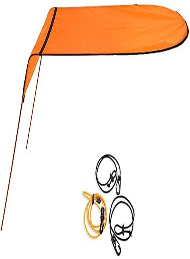 MOOCY Sun Shade Canopy for Kayak Canoe (Orange) - Image 4