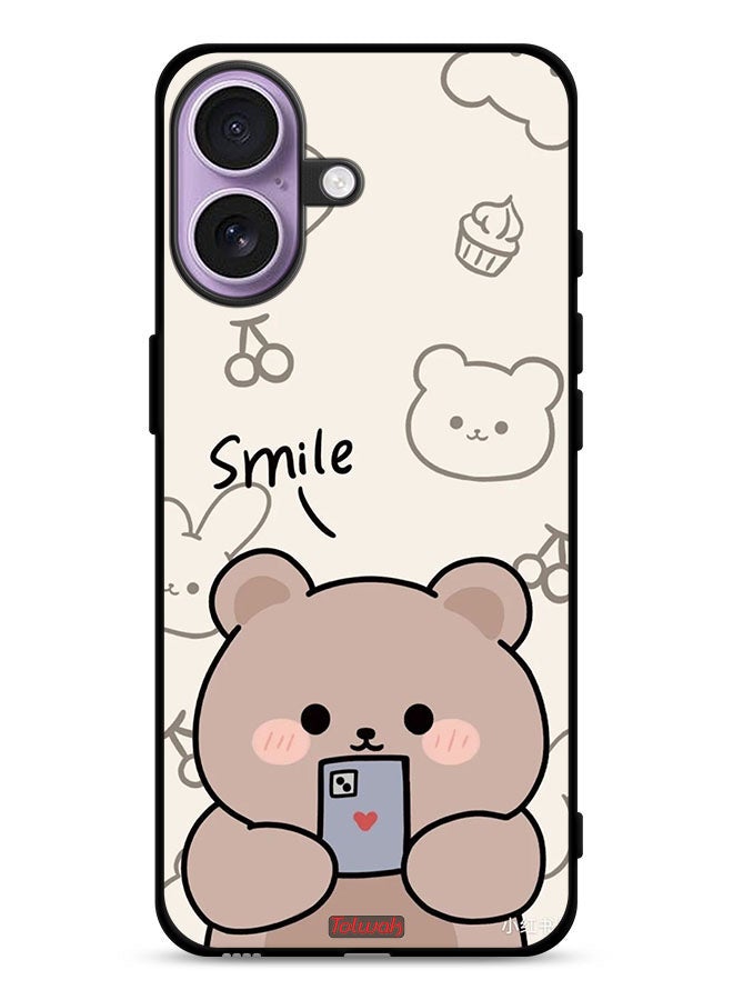 Tolwak Apple iPhone 17 Protective Case Cover Smile Bear Art - Image 1
