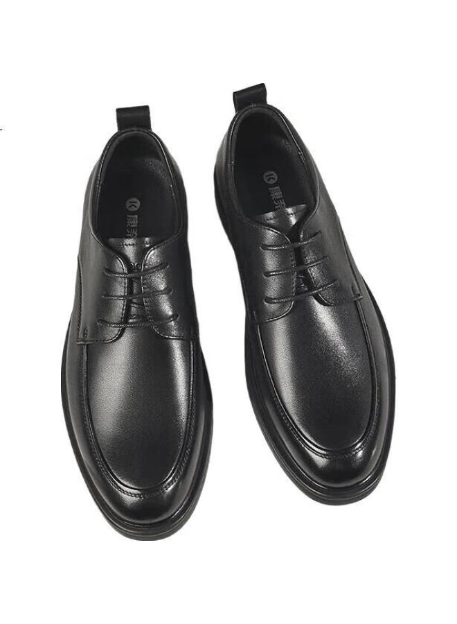 Connell Kangnaipixie New Men'S Business Formal Shoes, Autumn Derby Shoes, Lace-Up Groom Leather Shoes, Black, Size 40 - Image 3