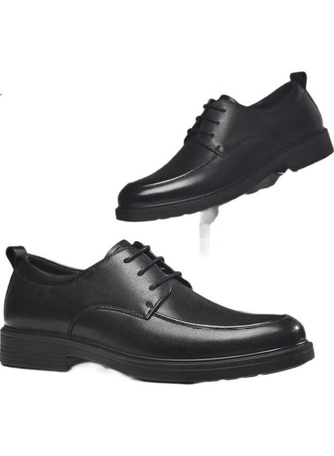 Connell Kangnaipixie New Men'S Business Formal Shoes, Autumn Derby Shoes, Lace-Up Groom Leather Shoes, Black, Size 40 - Image 1