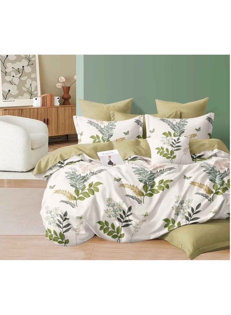 AL RAID Bedding Set Super King Size - 6-Piece Bed Sheet Set with Duvet Cover, Fitted Bedsheet with Deep Pockets, and 4 Pillowcases - Premium Quality Microfiber Sheets for Everyday Comfort and Elegance