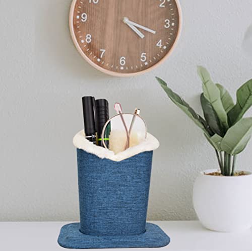 Baitaihem Pack of 2 Plush Lined Eyeglasses Holder Stand Protective Glasses Case For Desks Or Nightstands, Canvas (blue) - Image 5