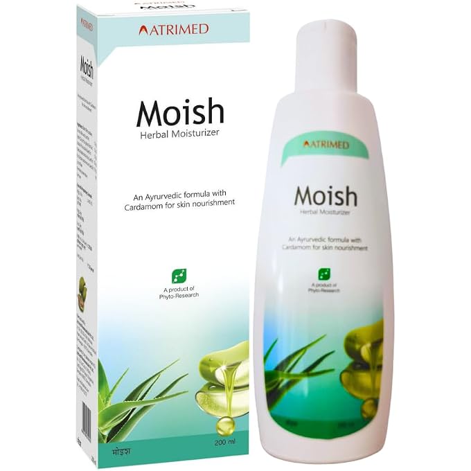 ATRIMED Ayurvedic Moish Skin Moisturizer Cream : Nourish Your Skin with Herbal Moisture | 200ml | Single Pack - Image 2