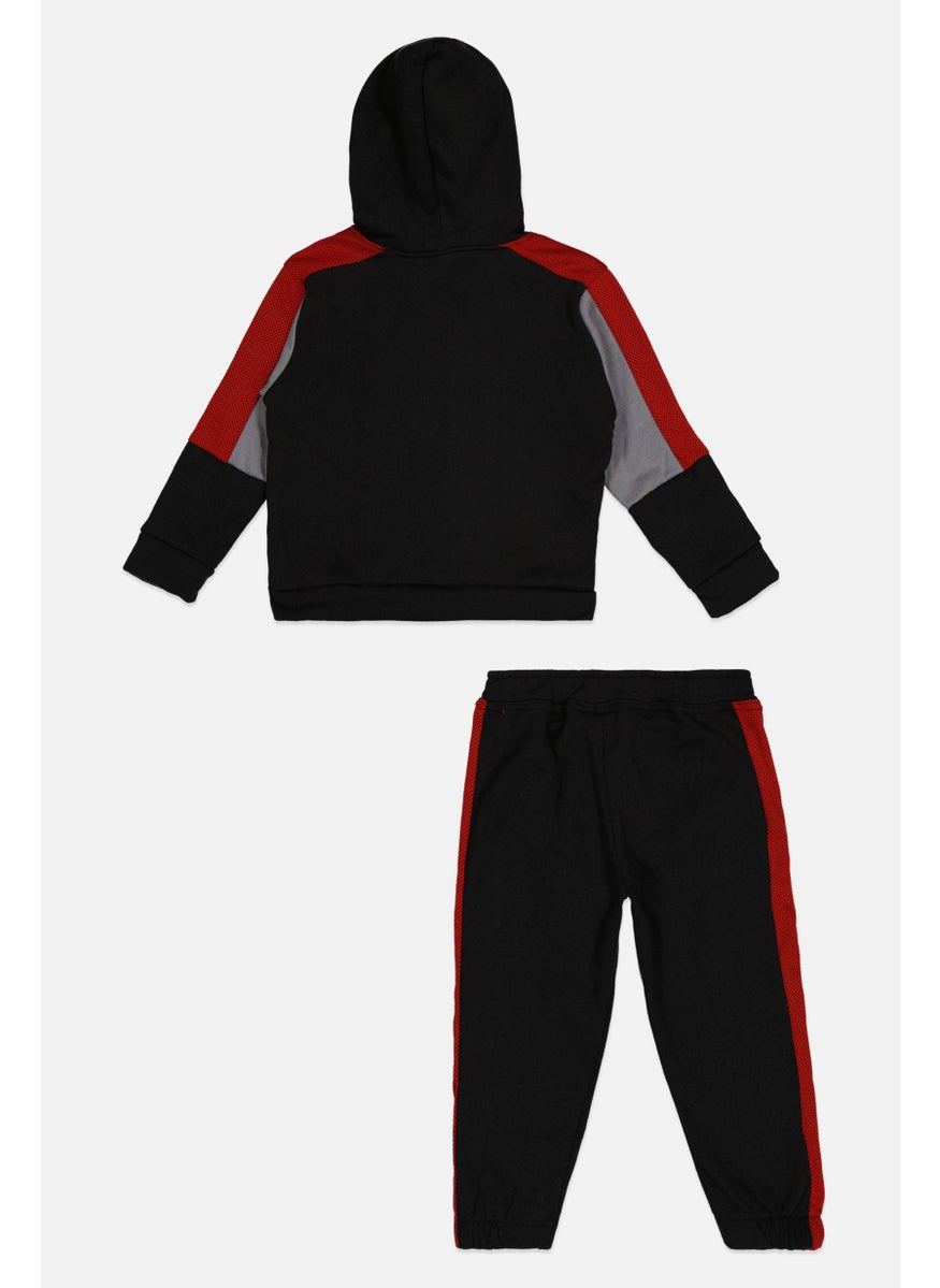Body Glove Toddlers Boy 2 Pieces Brand Logo Tracksuit, Black Combo  - Image 2