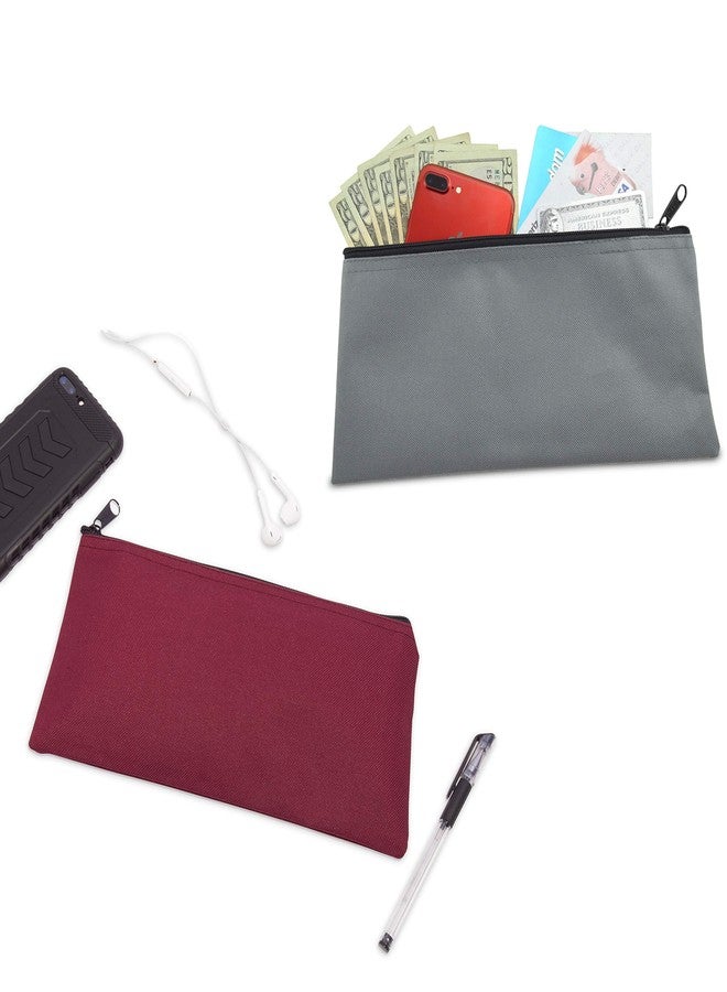 DALIX Zippered Money Pouch Bank Bag Pencil Marker Bags Assorted Colors 24 Pack - Image 3