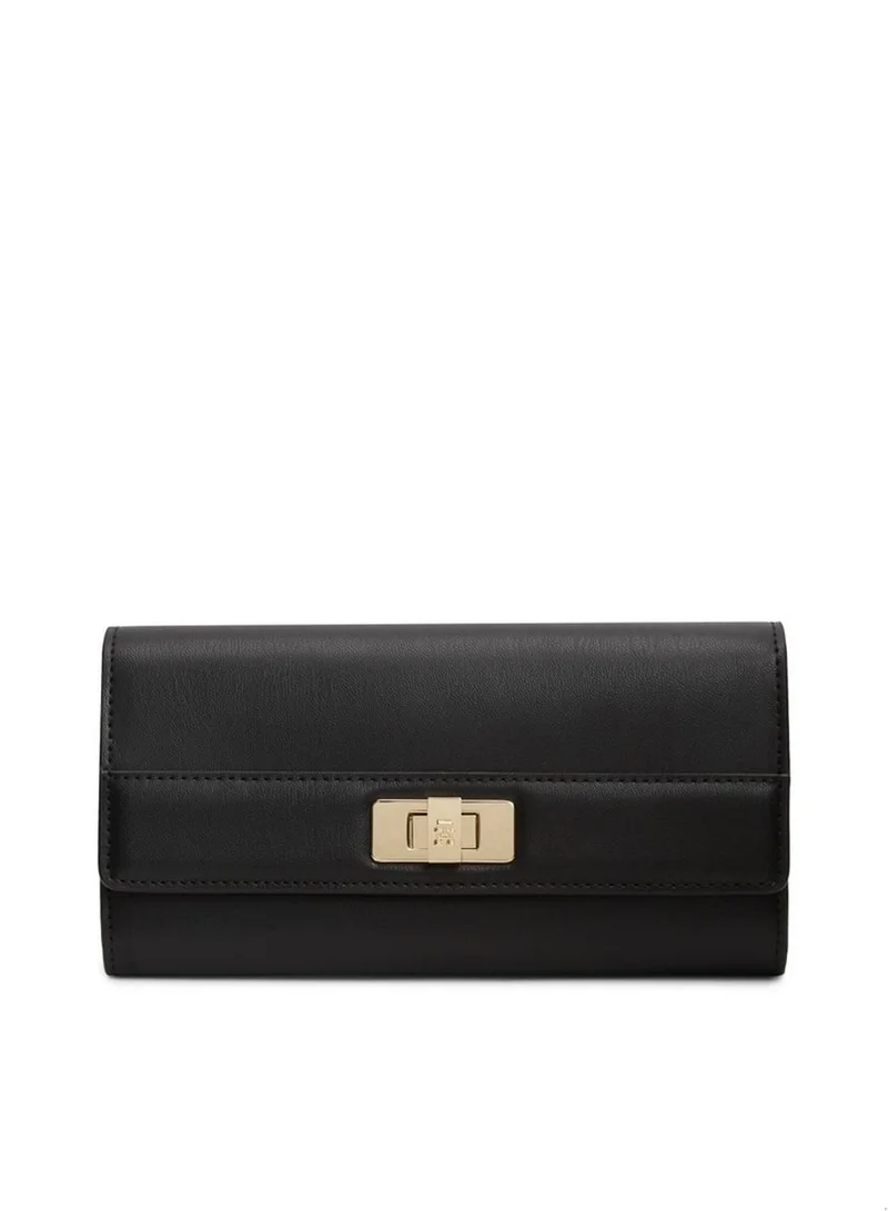Modern TH Monogram Turn Lock Wallet