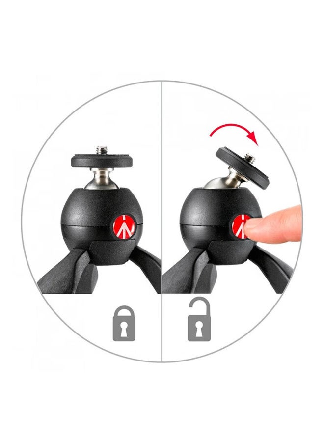 Manfrotto Manfrotto Pixi Mini Tripod, Desktop Tripod, Portable Mirrorless Camera Mini Desktop Tripod, Handheld Ball Head, Black  - Image 2