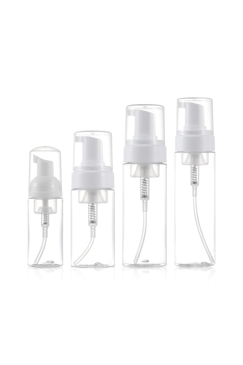 عبوة بلاستيكية شفافة سعة 200 مل، قطعة واحدة، موزع رغوة لوشن قابل لإعادة التعبئة، سعة 50/100/150/200 مل، لصابون اليدين