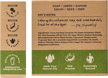 All Natural Soap Bar Deodorant Bundle for Men by Dr Squatch Alpine Sage - Image 5