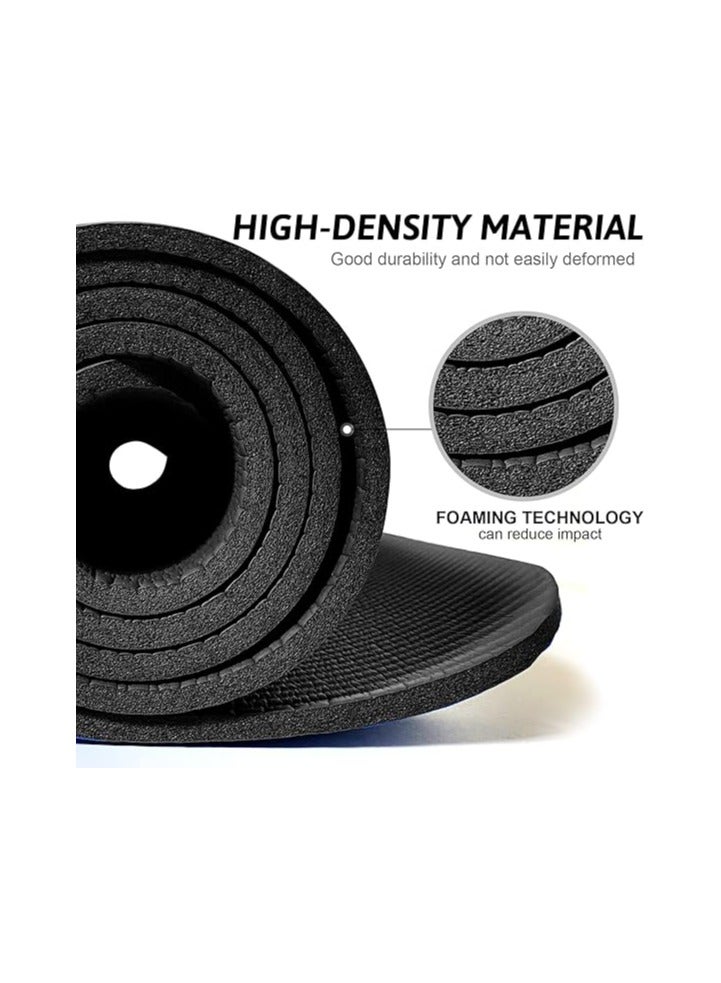 Risen Yoga Mat Non Slip, Yoga Mat with Strap Included 10mm Thick Exercise Mat Ideal for HiiT, Pilates, Yoga and Many Other Home Workouts - Image 2