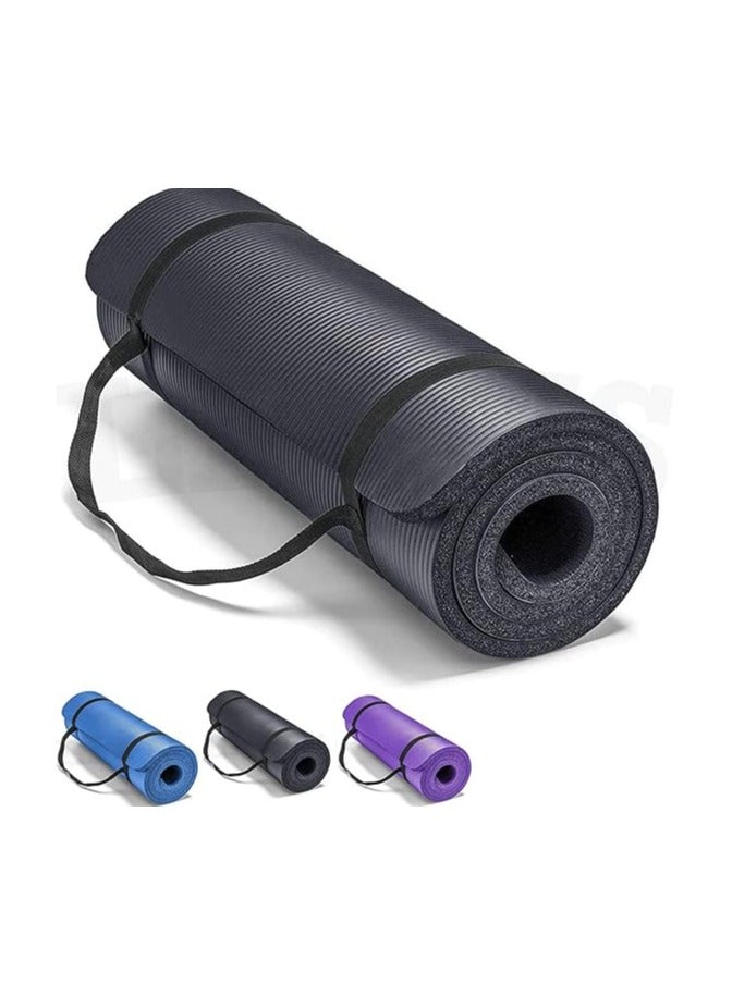 Risen Yoga Mat Non Slip, Yoga Mat with Strap Included 10mm Thick Exercise Mat Ideal for HiiT, Pilates, Yoga and Many Other Home Workouts - Image 1