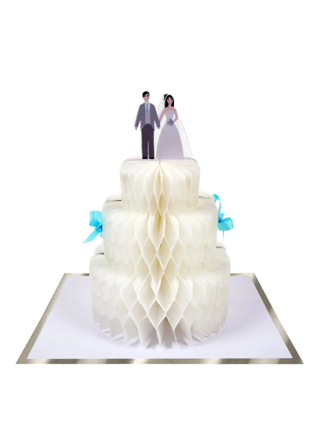 Meri Meri Wedding Cake Honeycomb Card