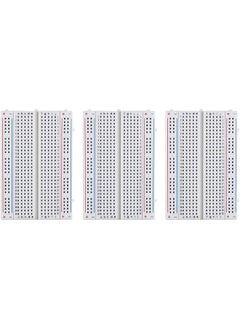 400 Tie Points Breadboard And 4 Power Rails For Arduino 3 Pcs