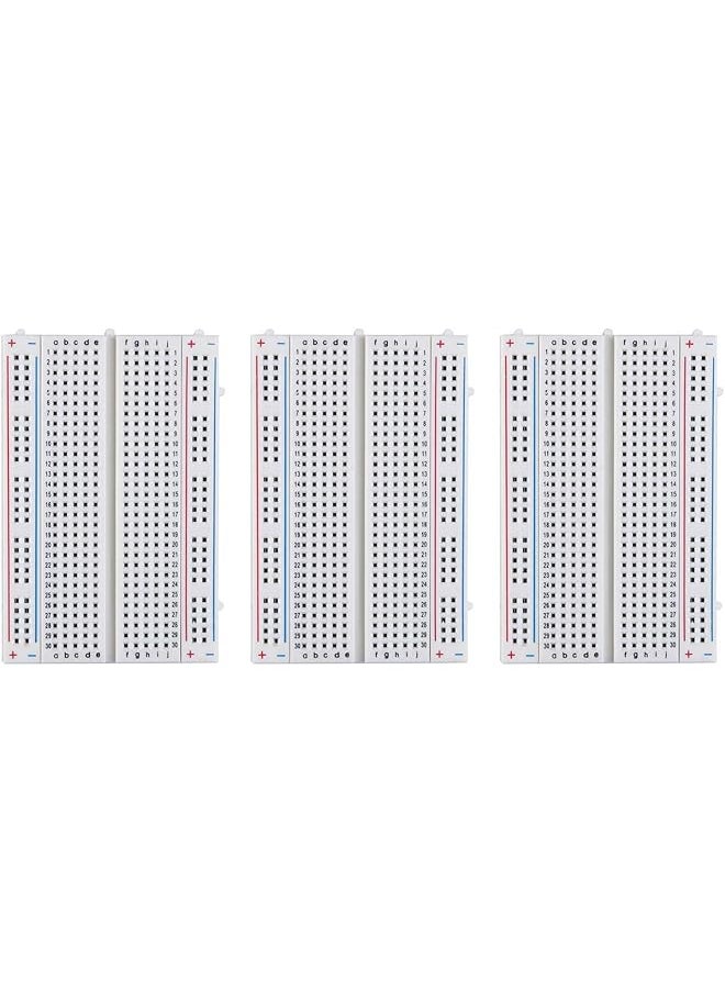 ELEGOO - 400 Tie Points Breadboard And 4 Power Rails For Arduino 3 Pcs - Image 1