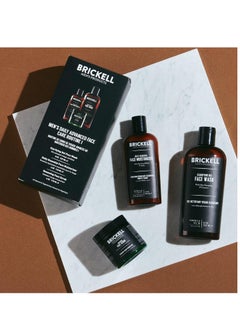 Brickell Men's Products Brickell Men's Products Daily Advanced Face Care Routine I, Gel Facial Cleanser Wash, Face Scrub, Face Moisturizer Lotion, Natural and Organic Men's Skin Care Gift Set, Scented  - Image 2
