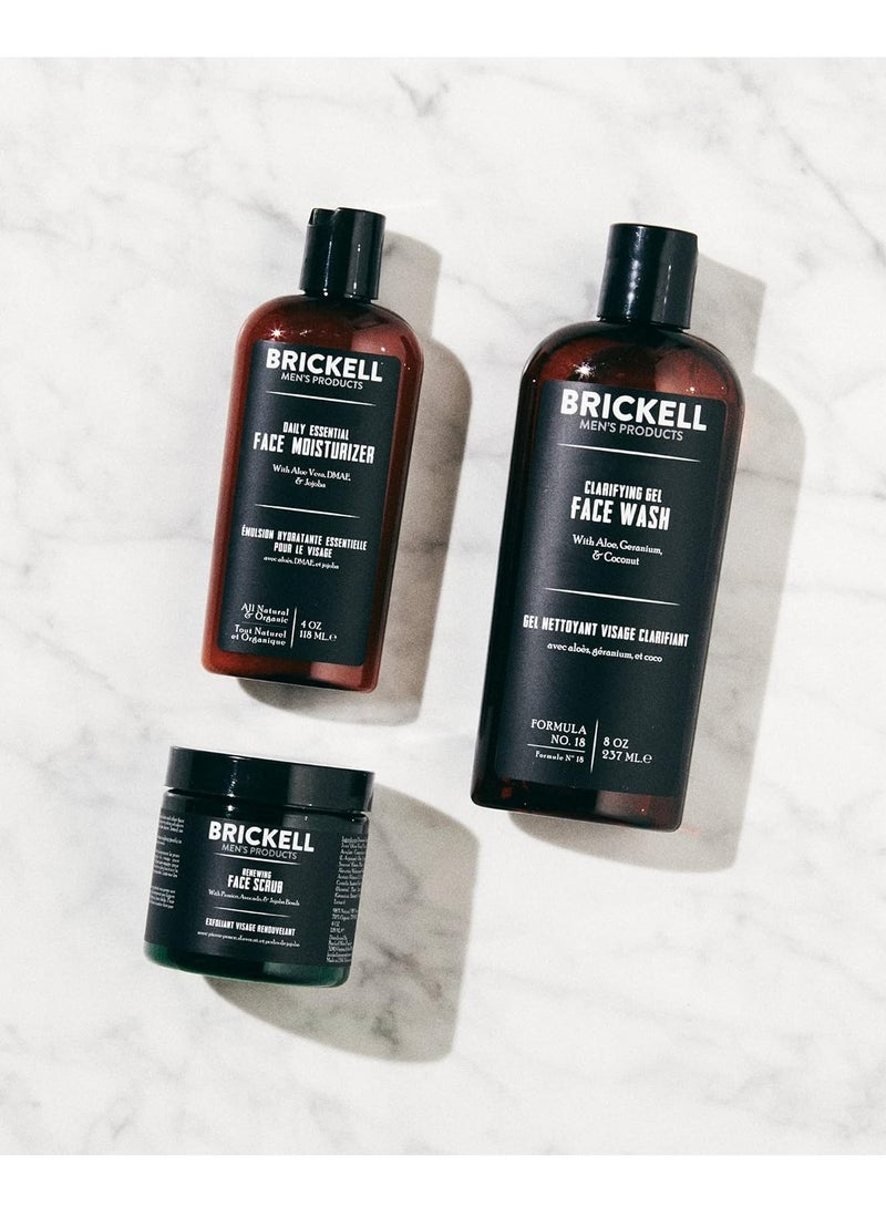 Brickell Men's Products Brickell Men's Products Daily Advanced Face Care Routine I, Gel Facial Cleanser Wash, Face Scrub, Face Moisturizer Lotion, Natural and Organic Men's Skin Care Gift Set, Scented - Image 4