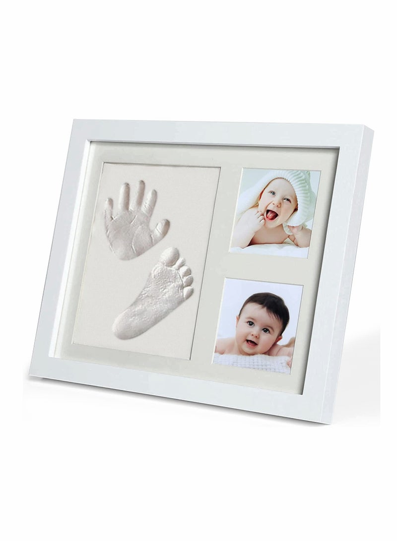 Footprint Handprint Kit Baby Photo Frame Kit Clay for Newborn Baby Girls and Boys Baby Shower Gifts Registry New Parents Gift Perfect Baby Memory and Nursery Room Decoration - Image 1