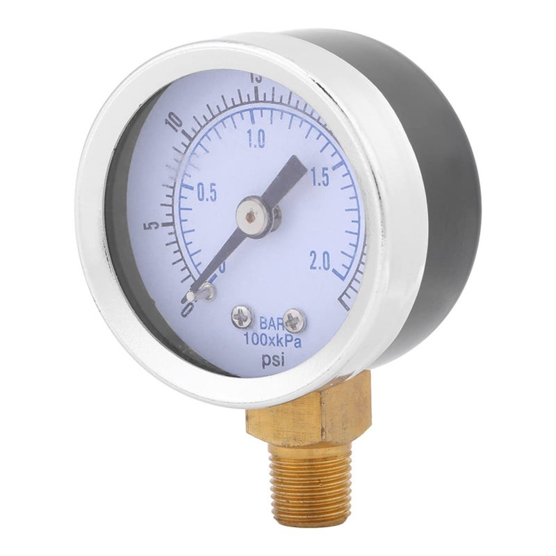 Mini Dial Pressure Gauge 0 30 PSI 0 2 Bar Water Oil Hydraulic Compressor Meter - Image 4