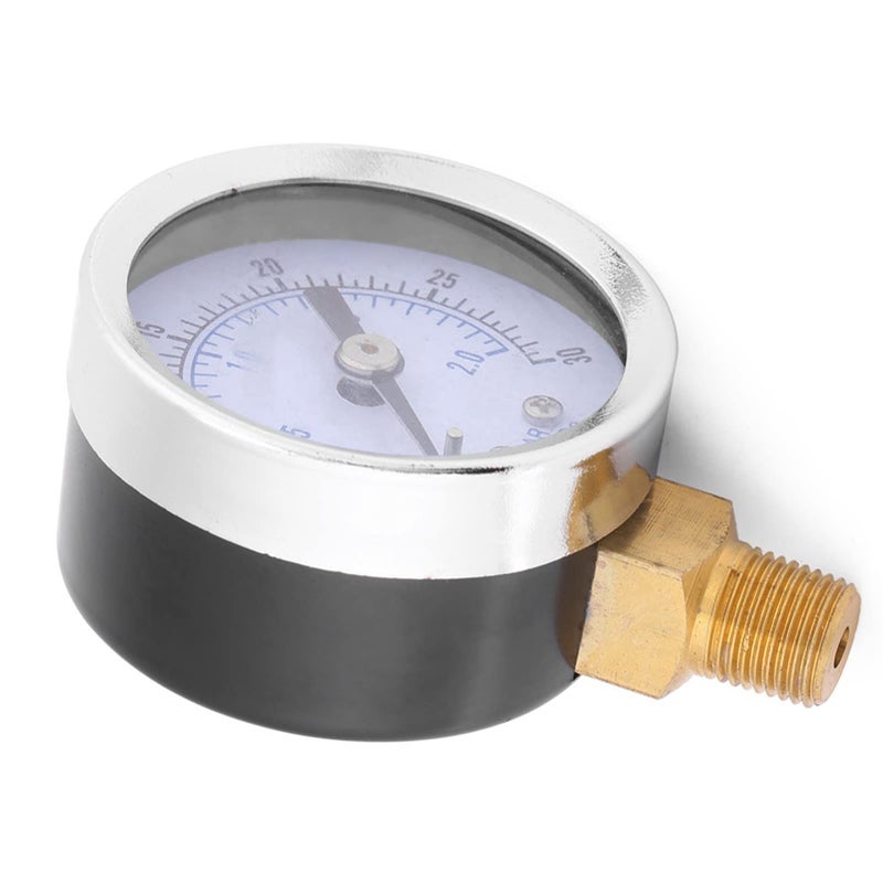 Mini Dial Pressure Gauge 0 30 PSI 0 2 Bar Water Oil Hydraulic Compressor Meter - Image 5