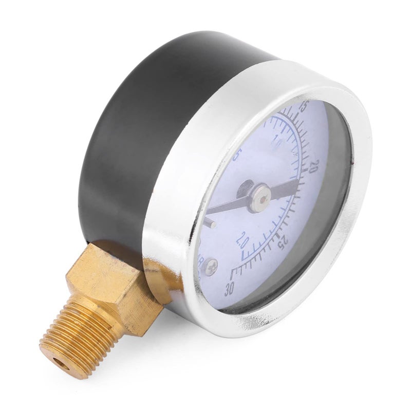 Mini Dial Pressure Gauge 0 30 PSI 0 2 Bar Water Oil Hydraulic Compressor Meter - Image 3