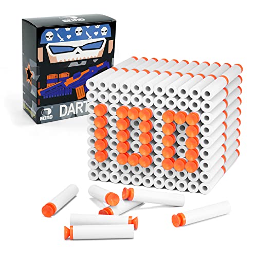 EKIND 100 Pcs Suction Darts Refill Pack Foam Bullet Compatible for NERF NStrike Series Blaster Glow at Dark White - Image 1