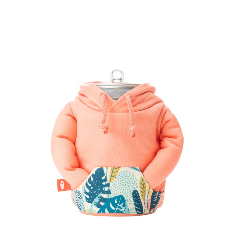 PUFFIN Puffin - The Hoodie Beverage Jacket - 12 oz Insulated Can Cooler - Beer Bottle & Soda Can Insulator  Keep Drinks and Beverages Cold - Beige Palm - Image 2