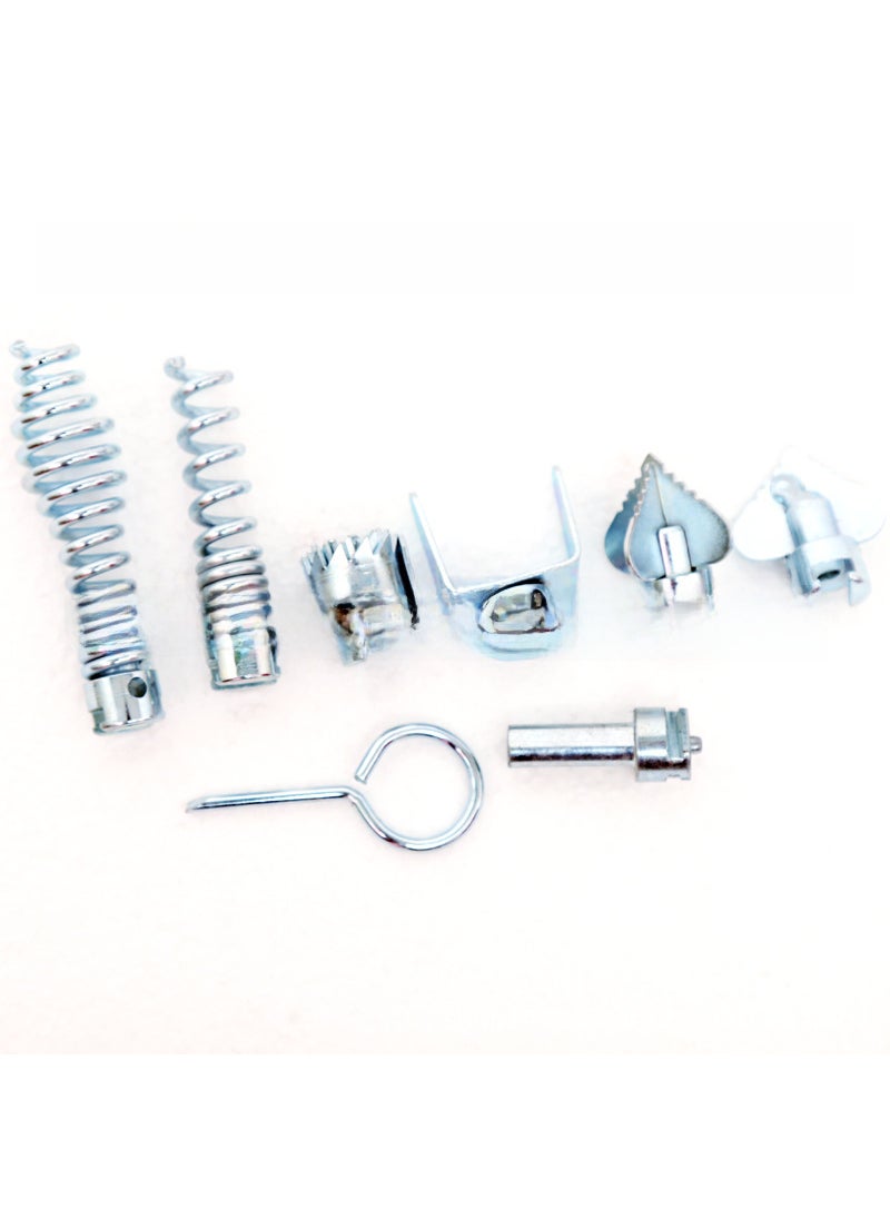 Generic 16mm Pipe Drain Cleaner Spring HeadSeven-piece set of cutter head White + electric drill connector Seven-piece set of cutter head White + electric drill connector 