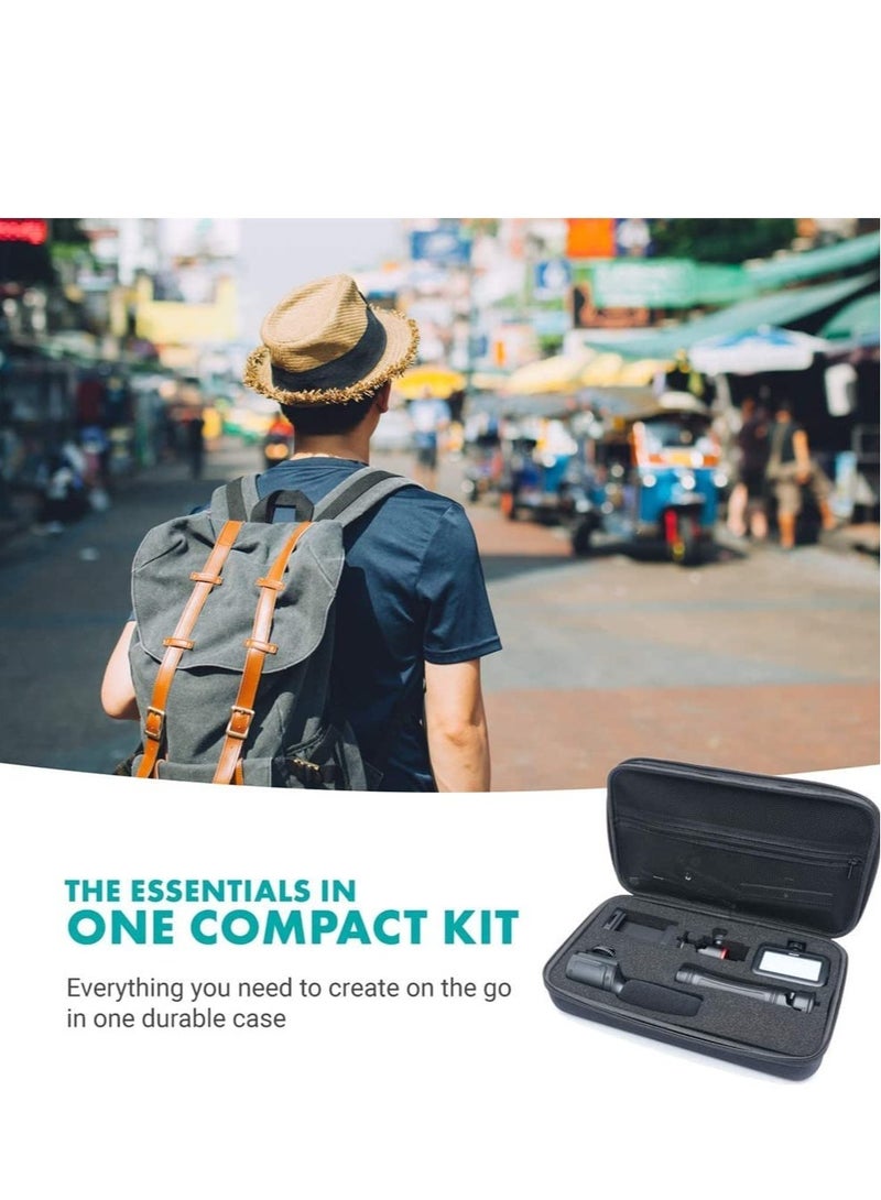 ELTRAZONE Tripod Holder, Video Kit Accessories, Table Tripod Phone Holder, Microphone LED Video Light Remote Shutter, for Phone Video Recording, for YouTube, for Vlog (black) - Image 3