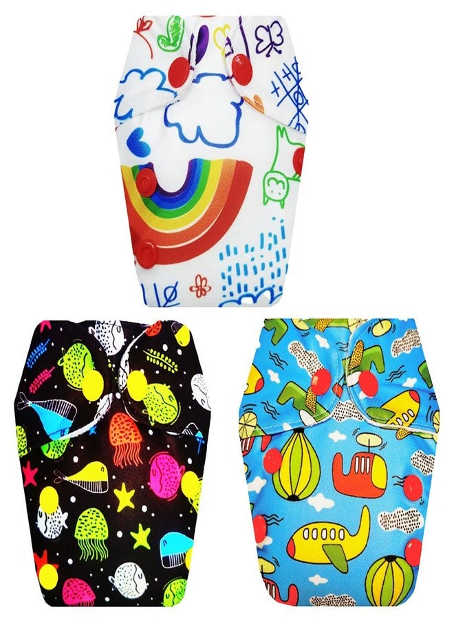 حفاضات قماشية فاخرة من دمبلدو للأطفال حديثي الولادة مع ماصة مدمجة (عبوة من 3 قطع) | مضادة للحساسية | تسمح بمرور الهواء | مناسبة للسفر | موثوقة من قبل الأمهات | من 0 إلى 4 أشهر | للجنسين - Image 1