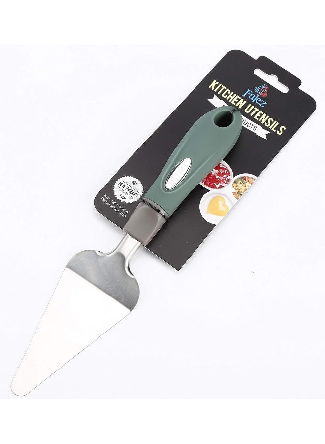 Falez Nylon/Stainless Steel Cake Server, Green/Grey - Image 2