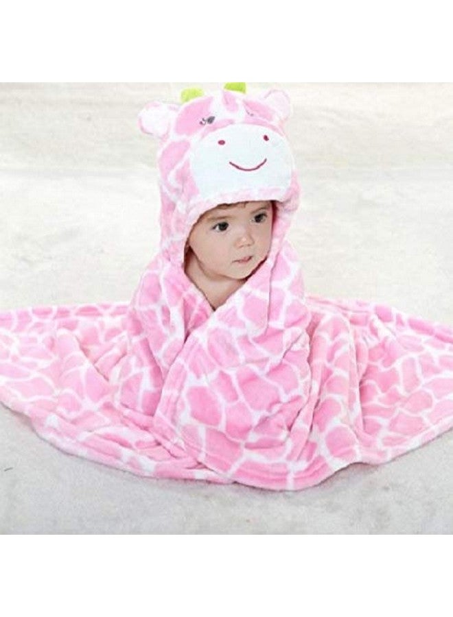 Vauwmsr Baby Hooded Blanket Ultra Soft Warm Newborn Infant Swaddle Wrap Bath Shower Towel, 25.6" x 39.4", Pink - Image 4