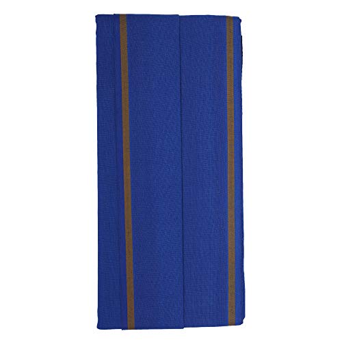 ROLIMOLI 100% Cotton Blue Gamchha Angochha Soft Absorbent Multipurpose Traditional Handloom Towel for Daily Use Bath Kitchen and Travel (2 Meter) - Image 2