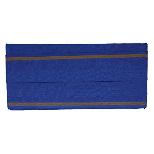 ROLIMOLI 100% Cotton Blue Gamchha Angochha Soft Absorbent Multipurpose Traditional Handloom Towel for Daily Use Bath Kitchen and Travel (2 Meter) - Image 3